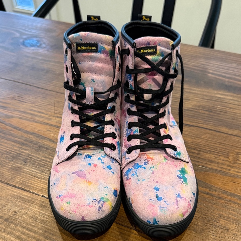 Dr. Martens Multicolor Splatter High-Tops, Size 9